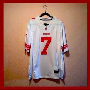 NWOT. Authentic Kaepernick #7 Jersey. Go Niners!. White color.